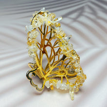 Load image into Gallery viewer, Crystal Chips Hair Clips Butterfly Shaped