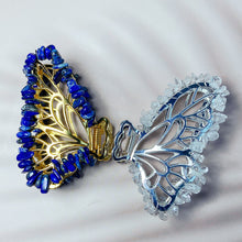 Load image into Gallery viewer, Crystal Chips Hair Clips Butterfly Shaped