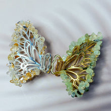 Load image into Gallery viewer, Crystal Chips Hair Clips Butterfly Shaped