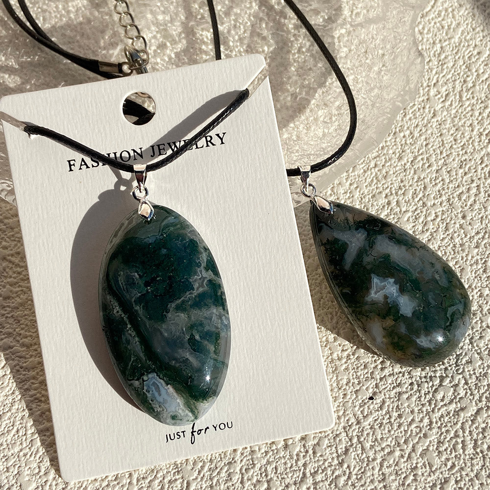 High Quality Moss Agate Pendant