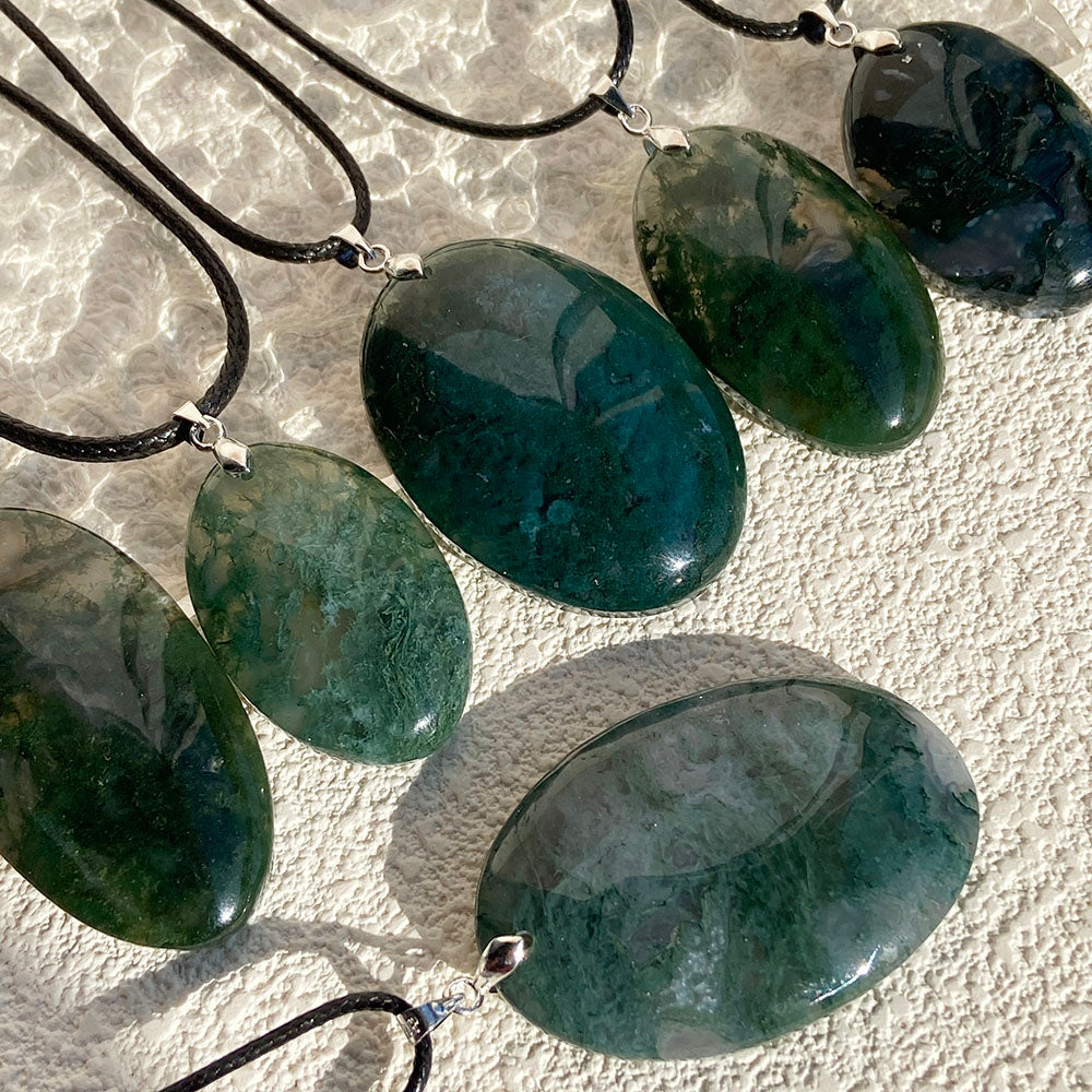 High Quality Moss Agate Pendant