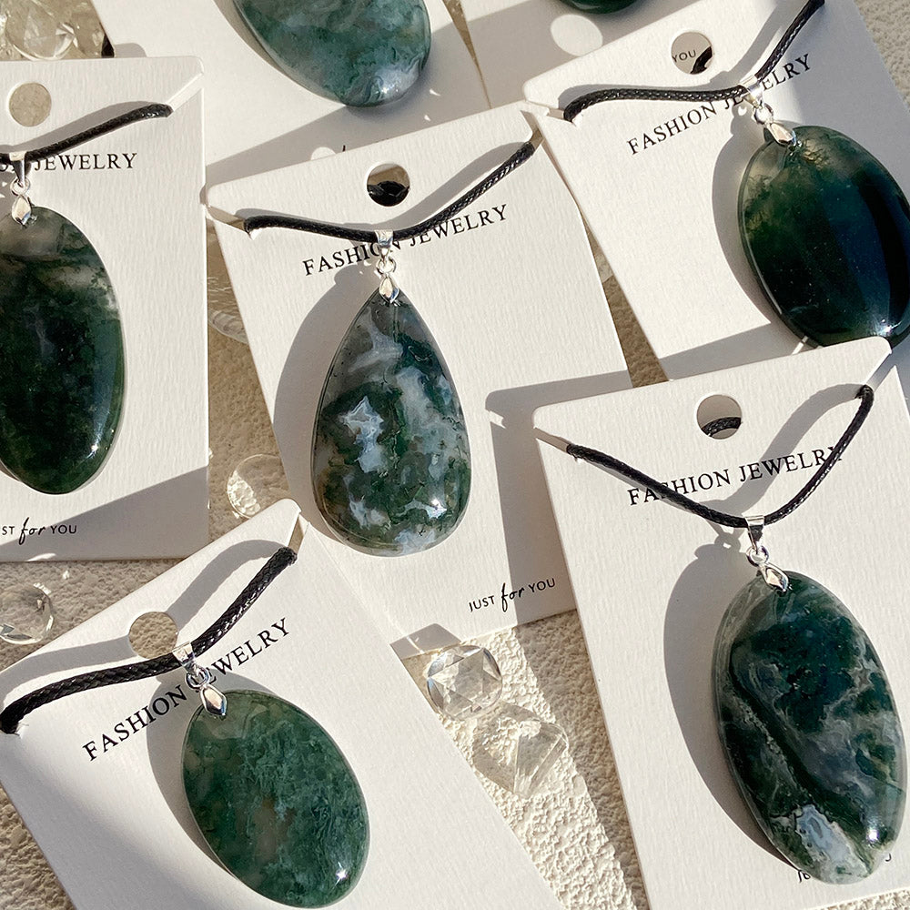 High Quality Moss Agate Pendant