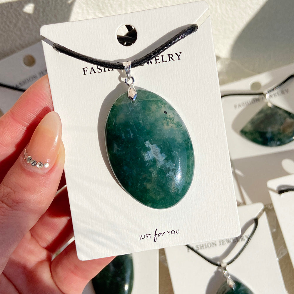 High Quality Moss Agate Pendant