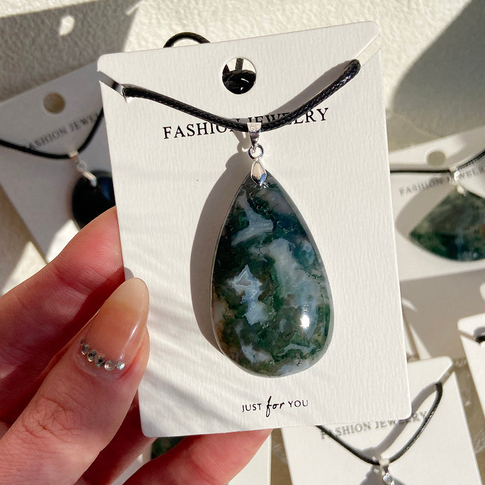 High Quality Moss Agate Pendant