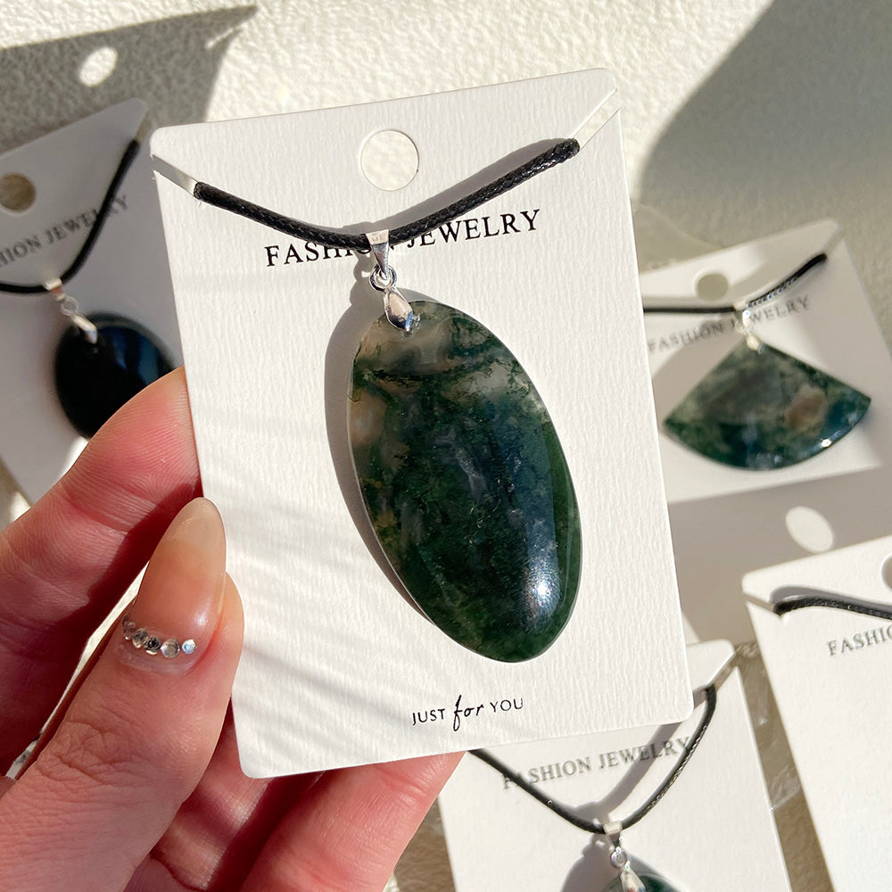 High Quality Moss Agate Pendant