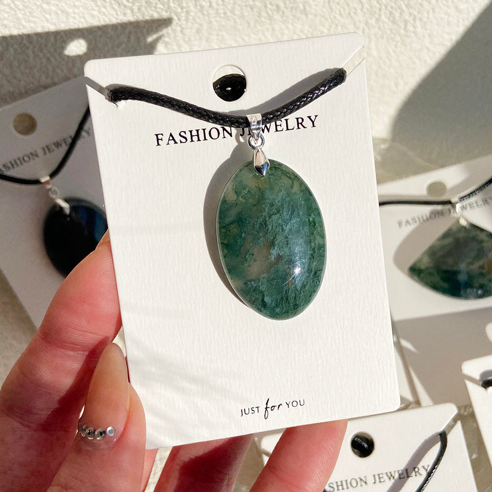 High Quality Moss Agate Pendant