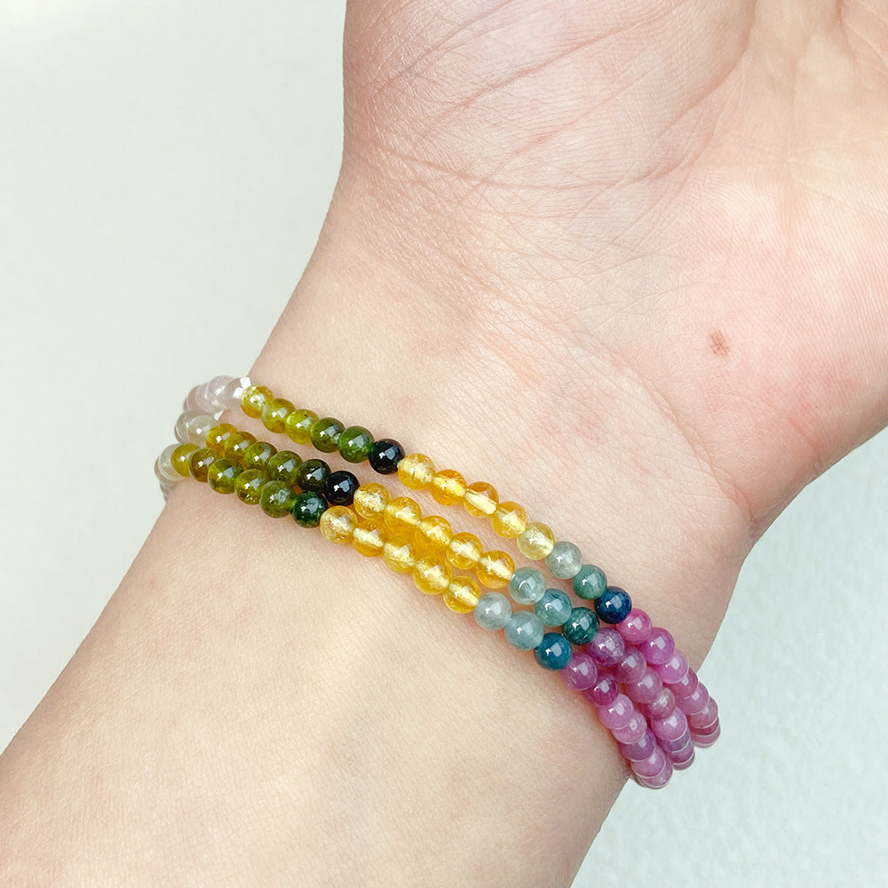 Color Tourmaline Multi-Loop Bracelet