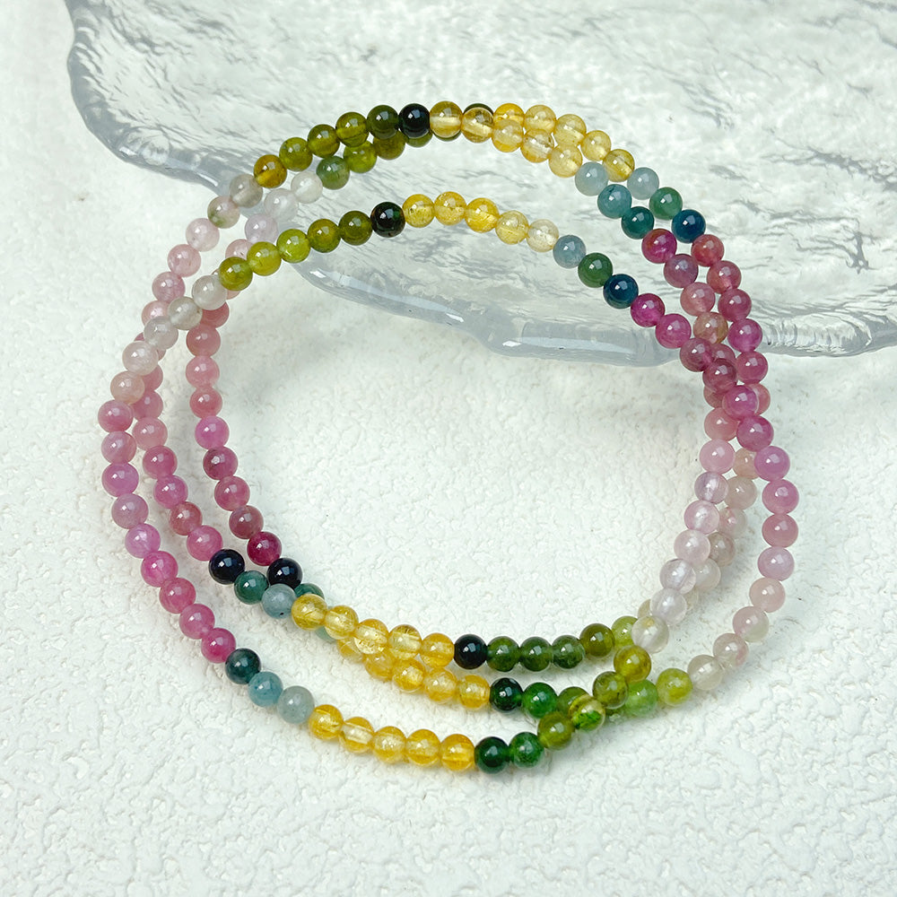 Color Tourmaline Multi-Loop Bracelet