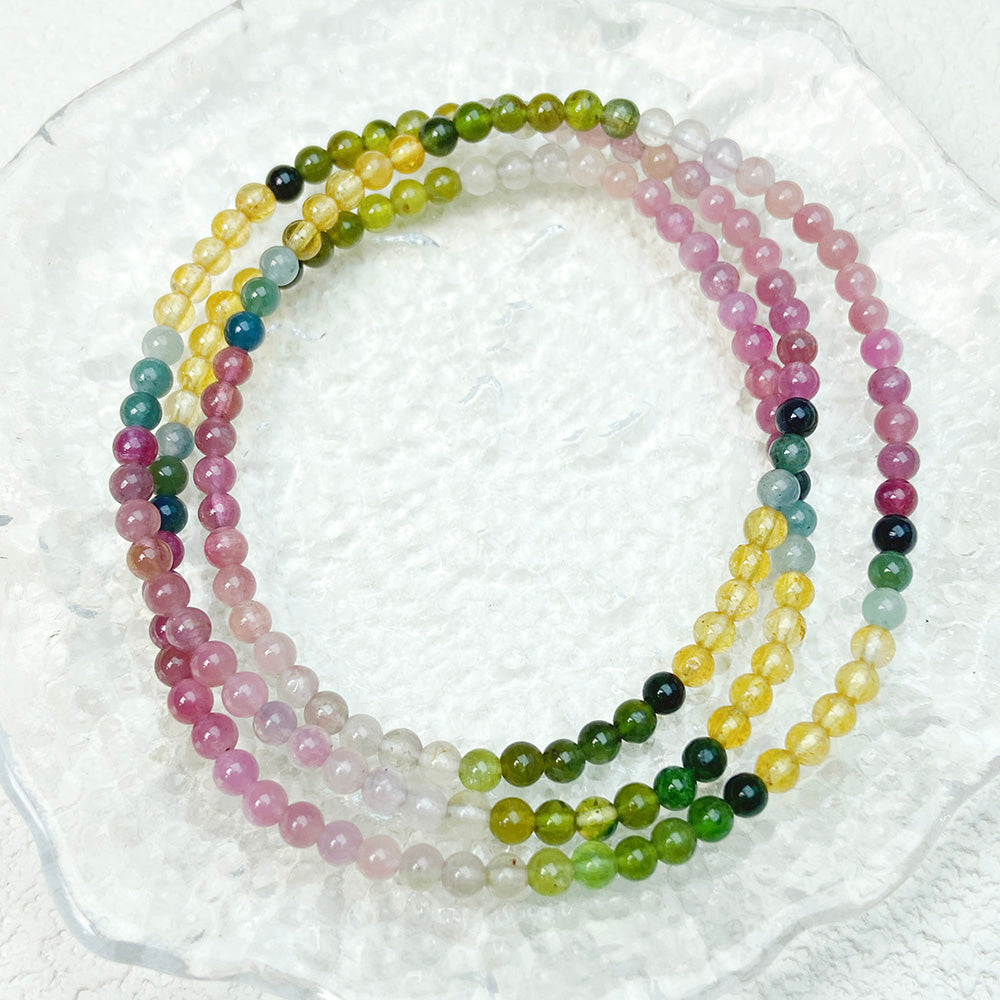 Color Tourmaline Multi-Loop Bracelet