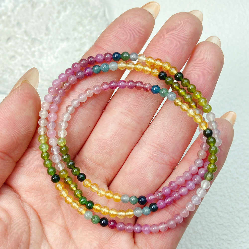 Color Tourmaline Multi-Loop Bracelet