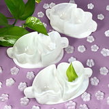 Selenite Heart Cups Set