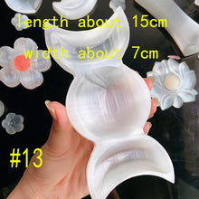 Load image into Gallery viewer, Selenite Carvings (flower &amp; bowl &amp; knife &amp; mushroom)