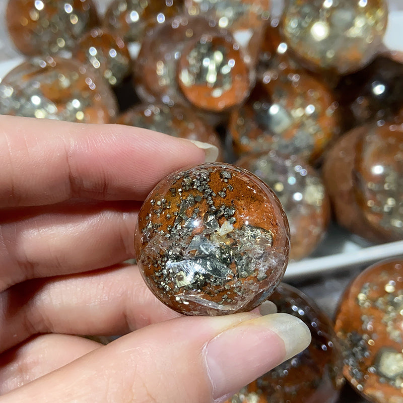 Beautiful Pyrite Garden Spheres