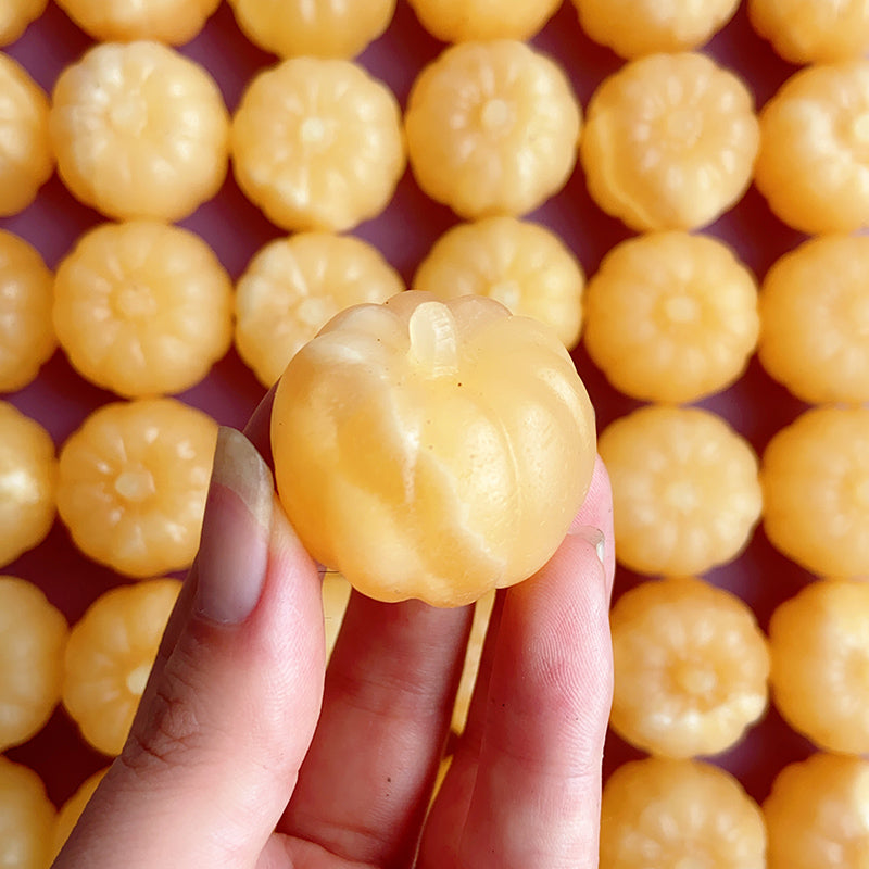 Orange Calcite Pumpkin Carvings