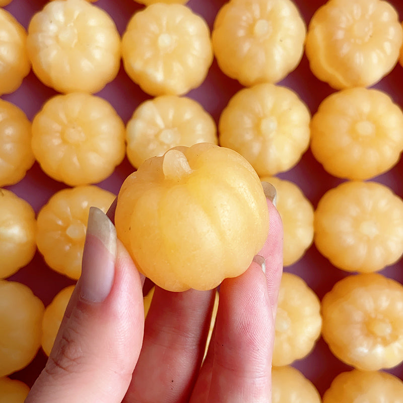 Orange Calcite Pumpkin Carvings