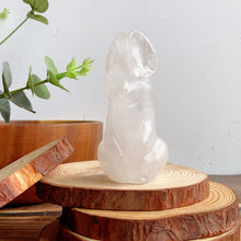 Load image into Gallery viewer, Cute Bunny/Rabbit Carvings (clear quartz &amp; opalite &amp; obsidian &amp; larvikite)