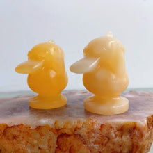 Load image into Gallery viewer, Orange Calcite Psyduck Carvings