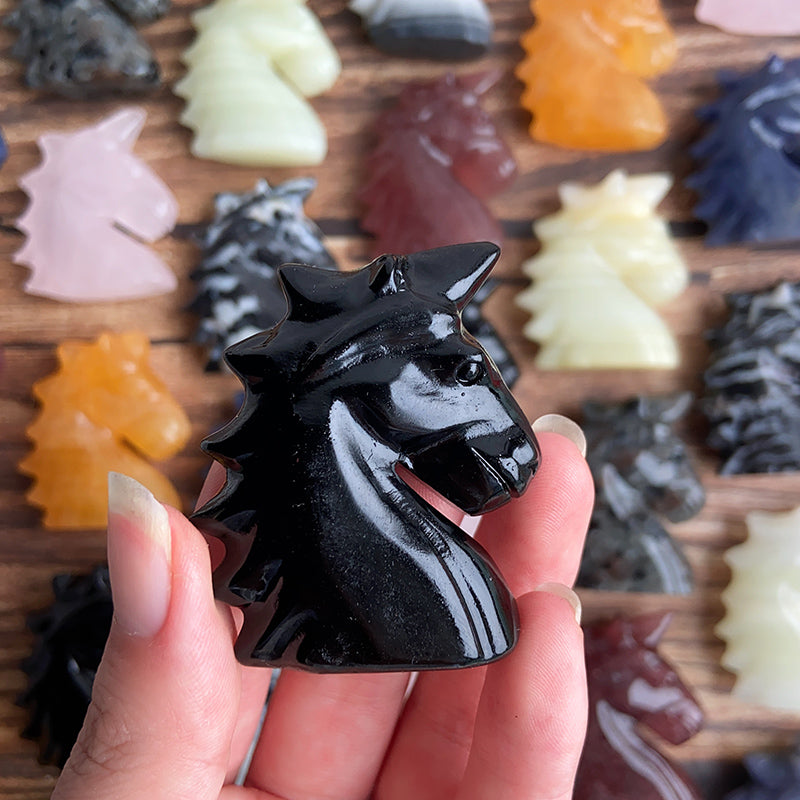 Different Materials Unicorn Carvings