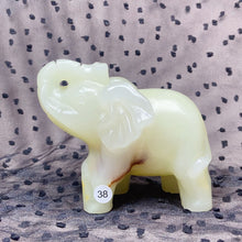 Load image into Gallery viewer, Green Onyx Elephant Hand-Carved Animal Decoration Quartz Statue Healing Stone