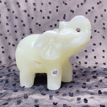 Load image into Gallery viewer, Green Onyx Elephant Hand-Carved Animal Decoration Quartz Statue Healing Stone