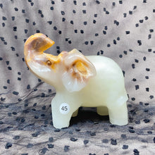 Load image into Gallery viewer, Green Onyx Elephant Hand-Carved Animal Decoration Quartz Statue Healing Stone