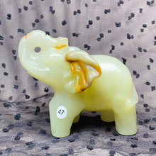 Load image into Gallery viewer, Green Onyx Elephant Hand-Carved Animal Decoration Quartz Statue Healing Stone