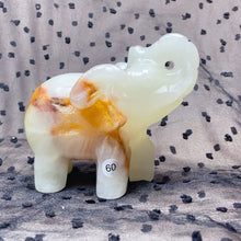 Load image into Gallery viewer, Green Onyx Elephant Hand-Carved Animal Decoration Quartz Statue Healing Stone