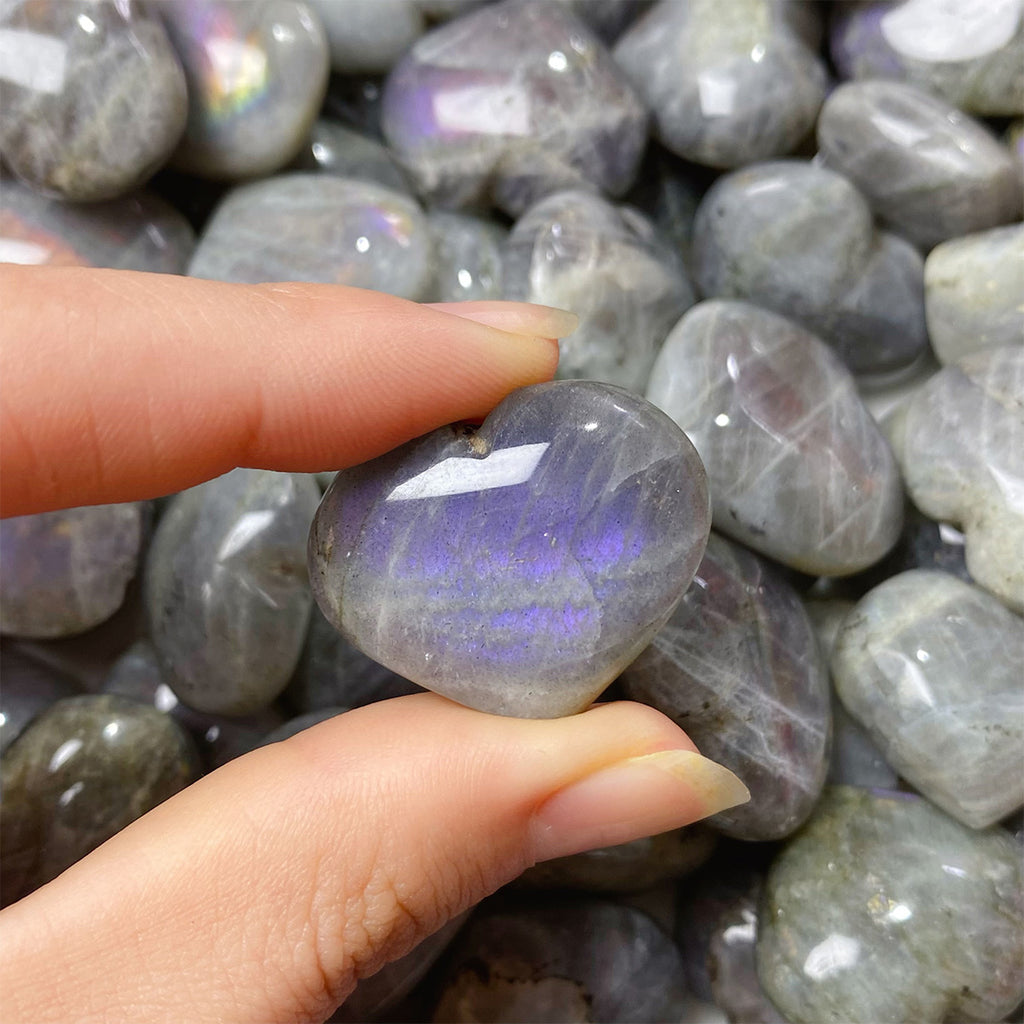 Purple Labradorite Heart