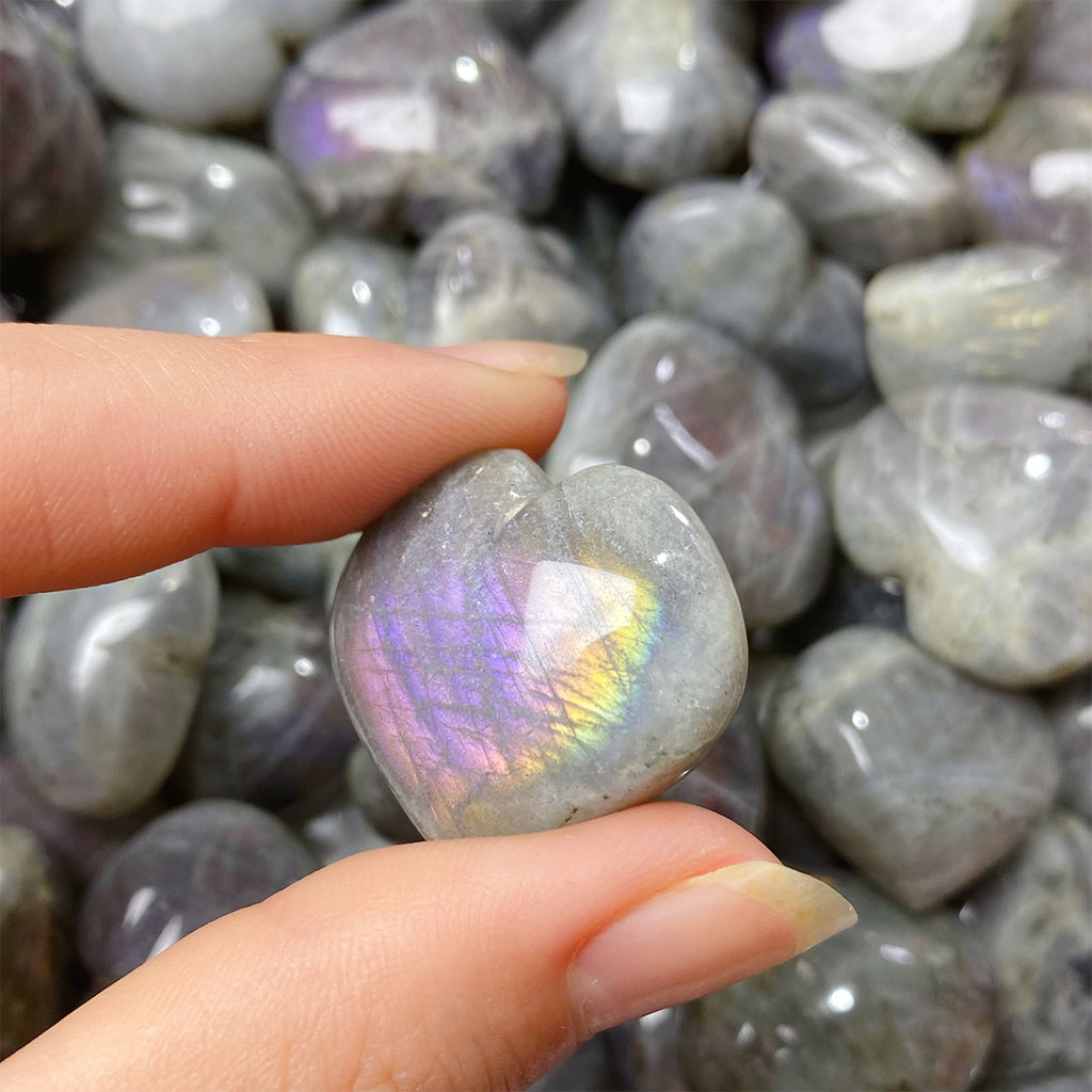 Purple Labradorite Heart