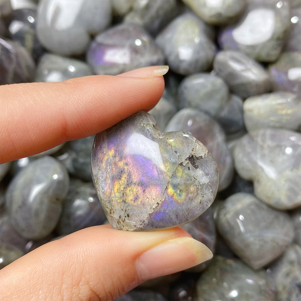 Purple Labradorite Heart