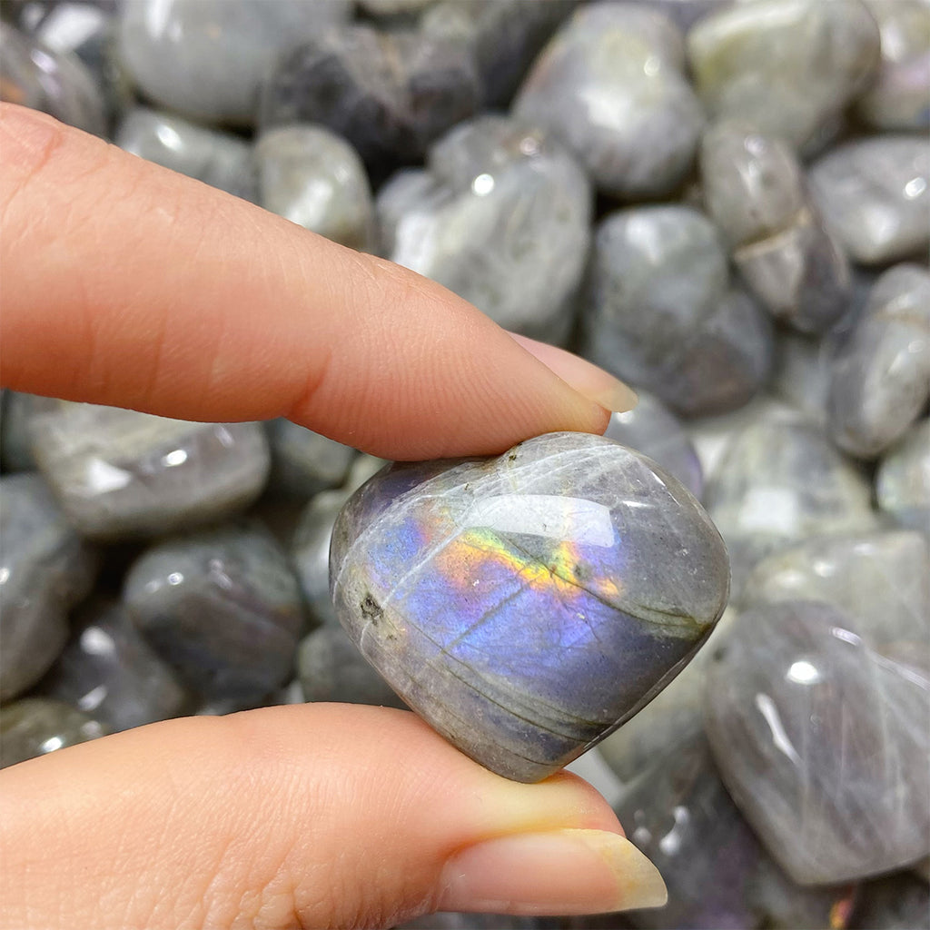 Purple Labradorite Heart