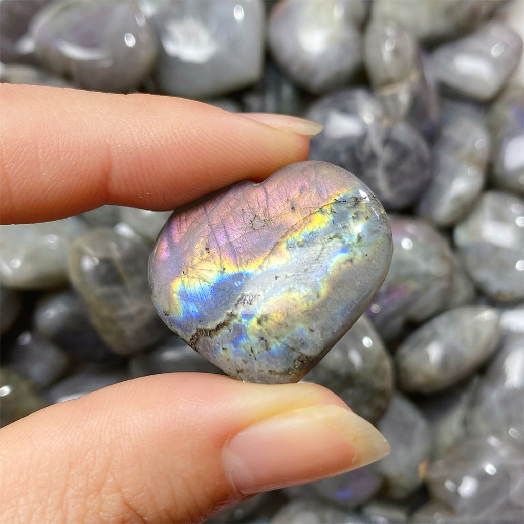 Purple Labradorite Heart