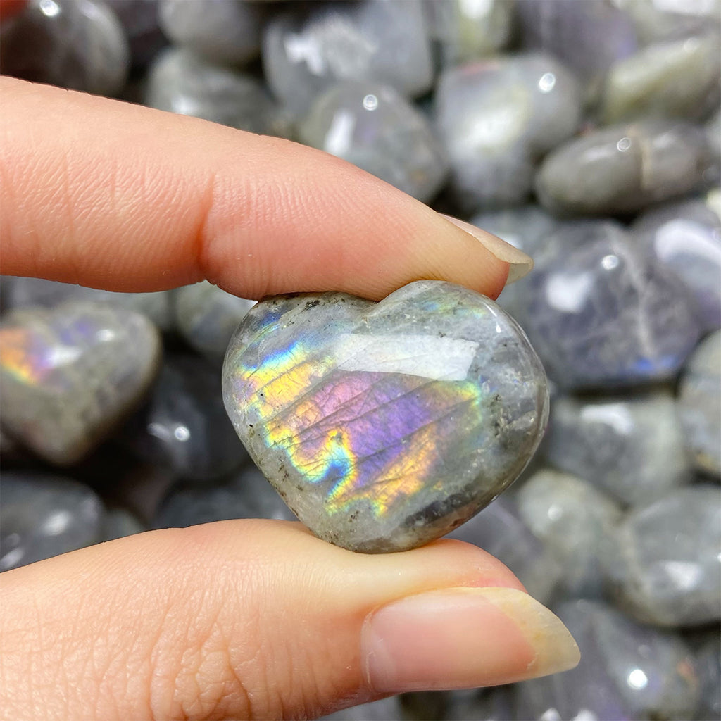 Purple Labradorite Heart