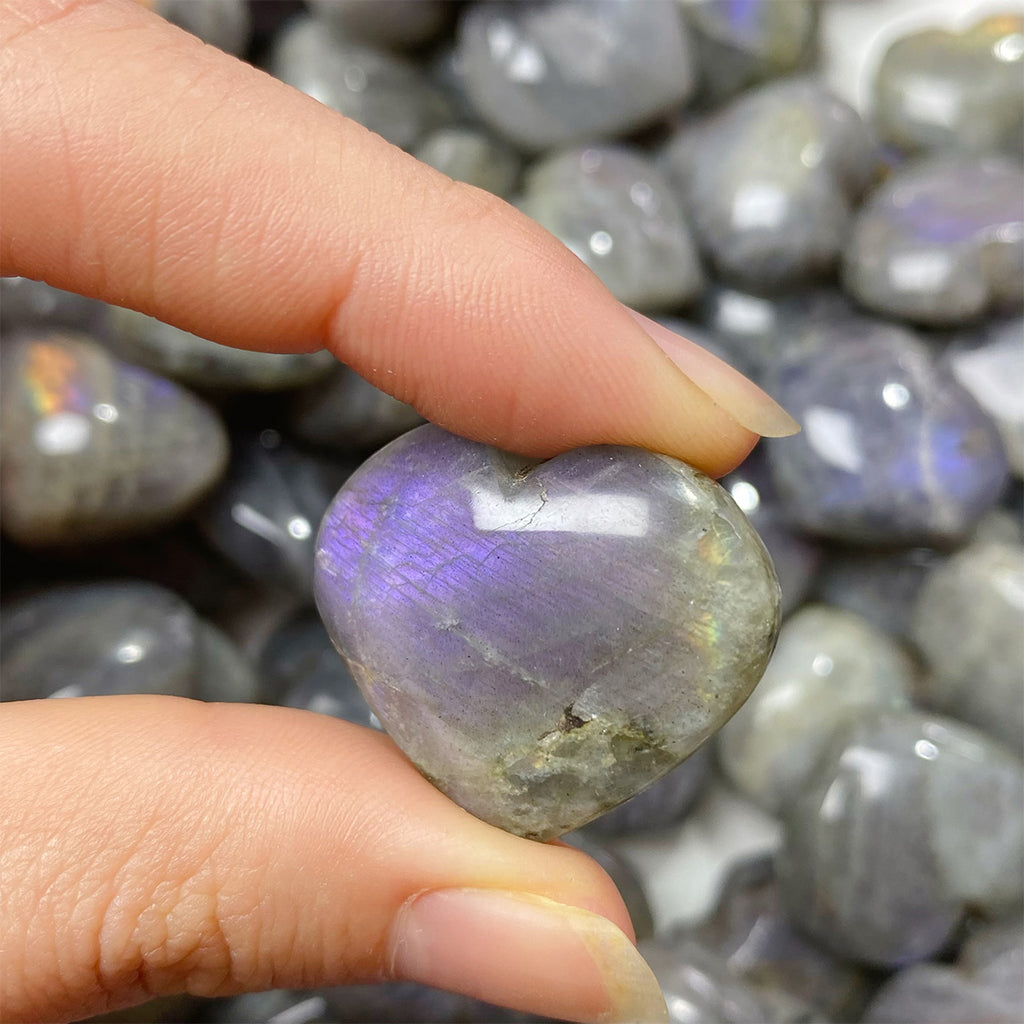 Purple Labradorite Heart