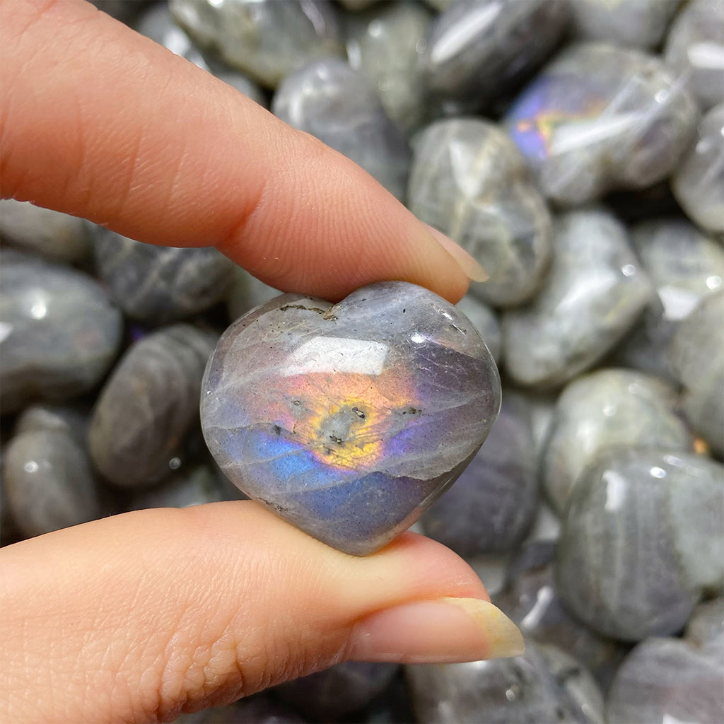 Purple Labradorite Heart