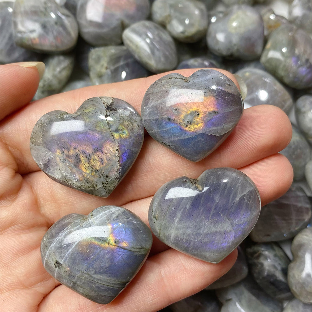 Purple Labradorite Heart