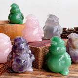 Different Materials Oogie Boogie Carvings (green aventurine & rose quartz & fire quartz & fluorite & dream amethyst)