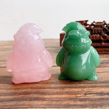 Load image into Gallery viewer, Different Materials Oogie Boogie Carvings (green aventurine &amp; rose quartz &amp; fire quartz &amp; fluorite &amp; dream amethyst)