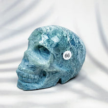 Load image into Gallery viewer, Green Moss Agate Carved Skulls Crystal Healing Energy Stone Crafts Halloween Home Decoration