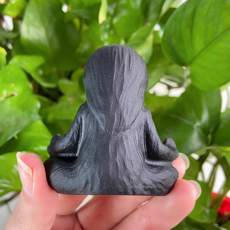 Cute Obsidian Sloth Carvings