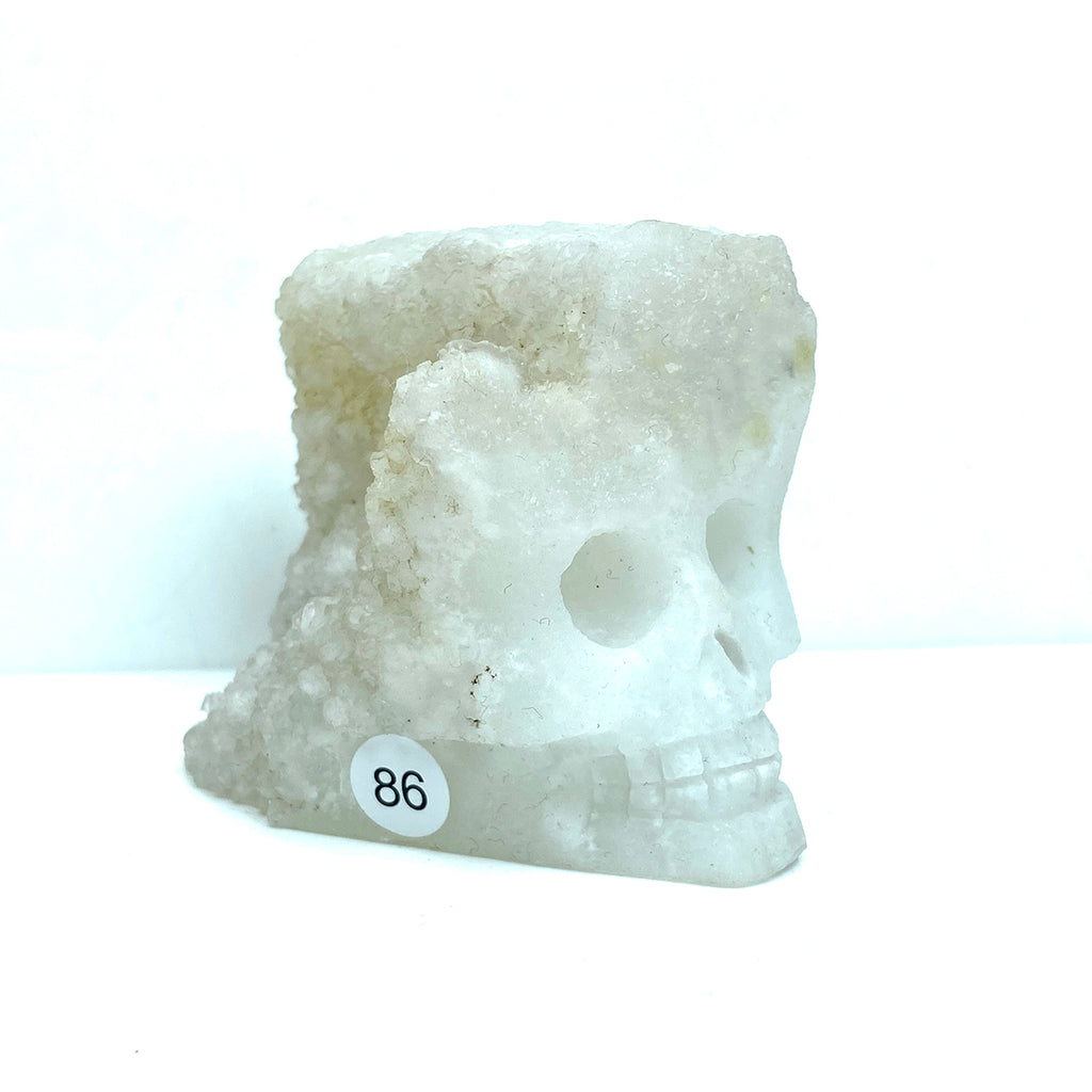 Fluorite Cluster Skull Hand Carved Crystal Energy Gemstone Reiki Healing Room Decoration