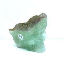 Load image into Gallery viewer, Fluorite Cluster Skull Hand Carved Crystal Energy Gemstone Reiki Healing Room Decoration