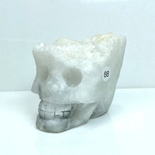 Load image into Gallery viewer, Fluorite Cluster Skull Hand Carved Crystal Energy Gemstone Reiki Healing Room Decoration