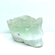 Load image into Gallery viewer, Fluorite Cluster Skull Hand Carved Crystal Energy Gemstone Reiki Healing Room Decoration