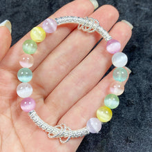 Load image into Gallery viewer, 8MM Selenite Colorful Stone Round Bead Strand Bracelets Women Fashion Bangles Jewelry