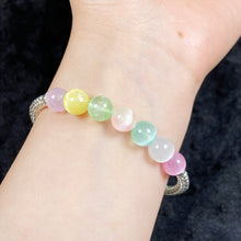 Load image into Gallery viewer, 8MM Selenite Colorful Stone Round Bead Strand Bracelets Women Fashion Bangles Jewelry