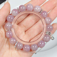 Load image into Gallery viewer, 11mm Lavender Rose Quartz Bracelet Pink Round Beads Bell Chain Accessories Fashion Jewelry