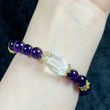 Load image into Gallery viewer, Amethyst Bracelets Chakra Reiki Irregular Clear Quartz bead Healing Stones Braided Handmade Jewelry