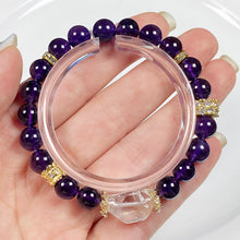 Load image into Gallery viewer, Amethyst Bracelets Chakra Reiki Irregular Clear Quartz bead Healing Stones Braided Handmade Jewelry