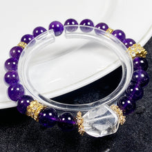 Load image into Gallery viewer, Amethyst Bracelets Chakra Reiki Irregular Clear Quartz bead Healing Stones Braided Handmade Jewelry